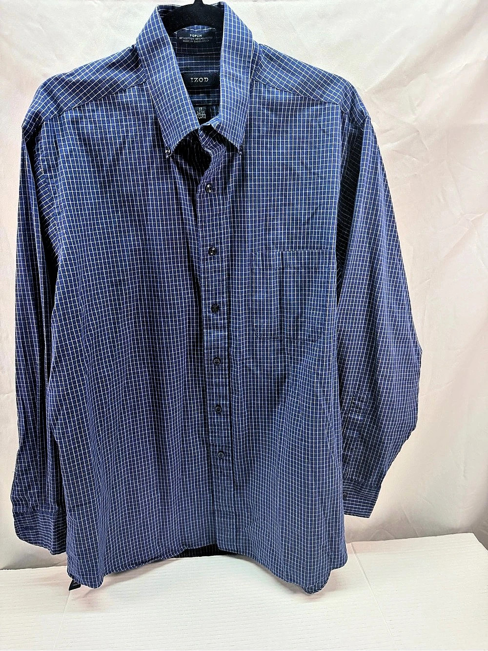 IZOD Plaid Button Down Shirt in Blue & Yellow Size XL